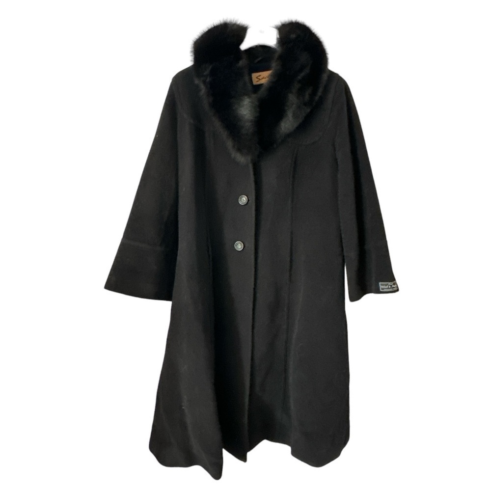 Sachi Collection Wool and Angora Winter Coat Plus Size 16